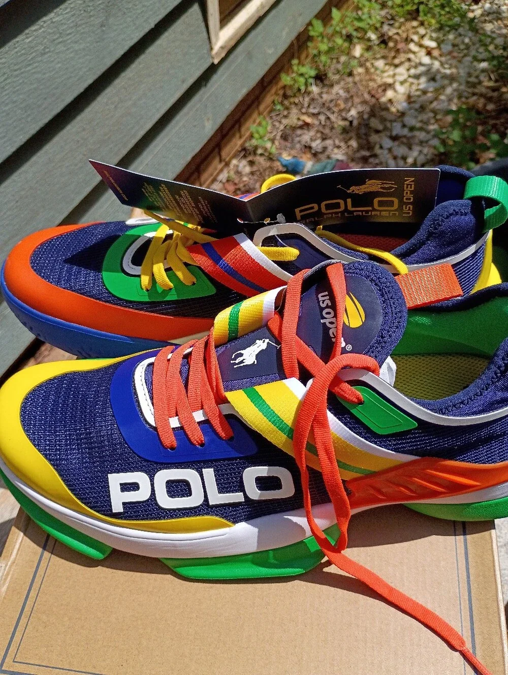 Polo by Ralph Lauren Navy, Green, Yellow & Red Men's Sneakers